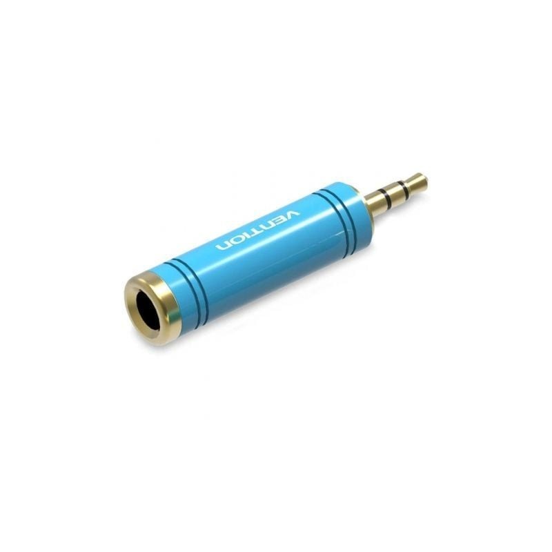 Adaptador Jack Vention VAB-S04-L- Jack 3-5 Macho - Jack 6-5 Hembra- Azul Adaptador Jack Vention VAB-S04-L- Jack 3-5 Macho - Jack 6-5 Hembra- Azul