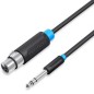 Cable Estéreo Vention BBEBJ- Jack 6-35 Macho - XLR Hembra- 5m- Negro Cable Estéreo Vention BBEBJ- Jack 6-35 Macho - XLR Hembra- 5m- Negro