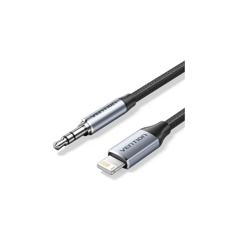 Adaptador Audio Vention BMCHF- Jack 3-5 Macho - Lightning Macho- 1m- Gris Adaptador Audio Vention BMCHF- Jack 3-5 Macho - Lightning Macho- 1m- Gris