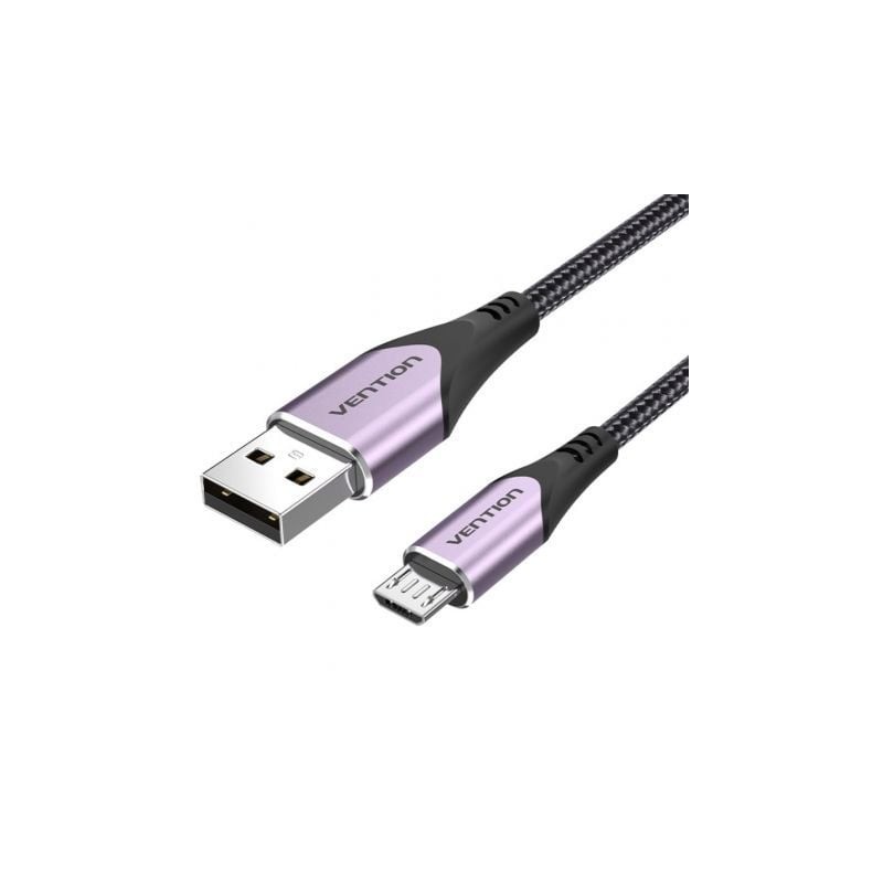 Cable USB 2-0 Vention COAVG- USB Macho - MicroUSB Macho- Hasta 60W- 480Mbps- 1-5m- Purpura Cable USB 2-0 Vention COAVG- USB Macho - MicroUSB Macho- Hasta 60W- 480Mbps- 1-5m- Purpura