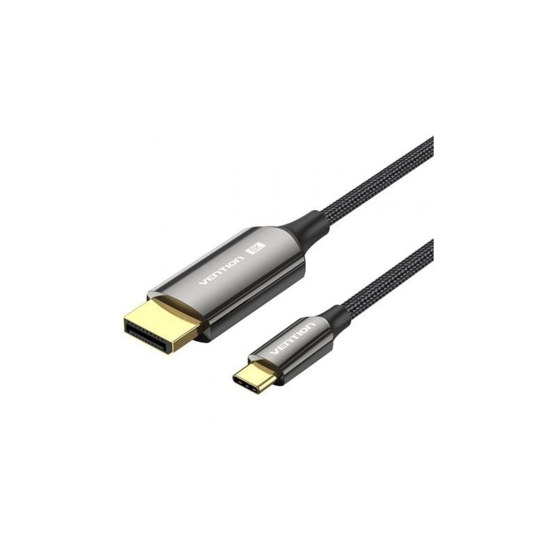 Cable Conversor DisplayPortI 8K Vention CRFBD- USB Tipo-C Macho - DisplayPort Macho- 50cm- Negro Cable Conversor DisplayPortI 8K Vention CRFBD- USB Tipo-C Macho - DisplayPort Macho- 50cm- Negro
