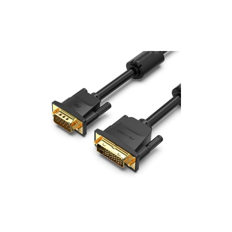 Cable Conversor Vention EACBF- DVI Macho - VGA Macho- 1m- Negro Cable Conversor Vention EACBF- DVI Macho - VGA Macho- 1m- Negro