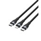 Cable USB Tipo-C Vention H17BAV- USB Tipo-C Macho - Lightning Macho- USB Tipo-C Macho- 60W- 480Mbps- 1-2m- Negro Cable USB Tipo-C Vention H17BAV- USB Tipo-C Macho - Lightning Macho- USB Tipo-C Macho- 60W- 480Mbps- 1-2m- Negro