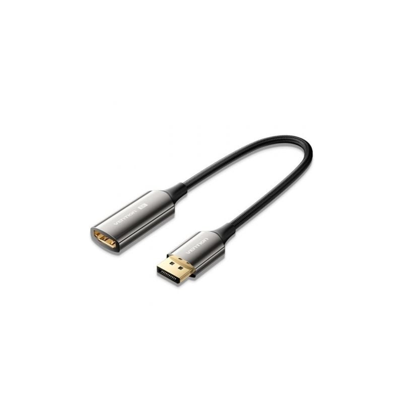 Cable Conversor Vention HFNBC- DisplayPort Macho - HDMI Hembra- 25cm- Negro Cable Conversor Vention HFNBC- DisplayPort Macho - HDMI Hembra- 25cm- Negro