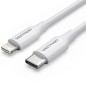 Cable USB 2-0 Tipo-C Lightning Vention LAJWF- USB Tipo-C Macho - Lightning Macho- Hasta 27W- 480Mbps- 1m- Blanco Cable USB 2-0 Tipo-C Lightning Vention LAJWF- USB Tipo-C Macho - Lightning Macho- Hasta 27W- 480Mbps- 1m- Blanco