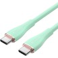 Cable USB 2-0 Tipo-C Vention TAWGF- USB Tipo-C Macho - USB Tipo-C Macho- Hasta 100W- 480Mbps- 1m- Verde Cable USB 2-0 Tipo-C Vention TAWGF- USB Tipo-C Macho - USB Tipo-C Macho- Hasta 100W- 480Mbps- 1m- Verde