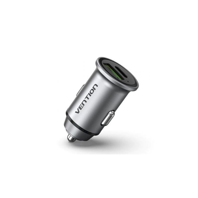 Cargador de Coche Vention FFBH0- 1xUSB-Tipo C- 1xUSB- 20W Cargador de Coche Vention FFBH0- 1xUSB-Tipo C- 1xUSB- 20W