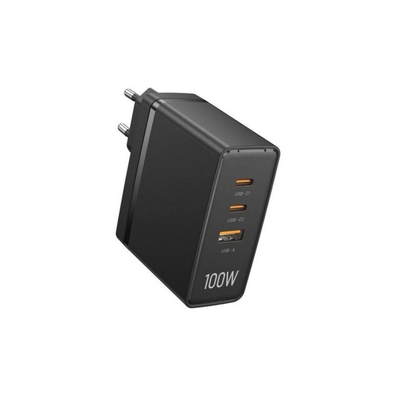 Cargador de Pared GaN Vention FEGB0-EU- 2xUSB Tipo-C- 1xUSB- 100W Cargador de Pared GaN Vention FEGB0-EU- 2xUSB Tipo-C- 1xUSB- 100W