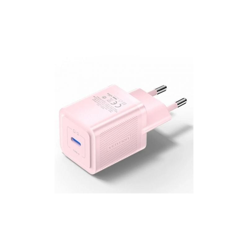 Cargador de Pared GaN Vention FEPP0-EU- 1xUSB Tipo-C- 20W Cargador de Pared GaN Vention FEPP0-EU- 1xUSB Tipo-C- 20W