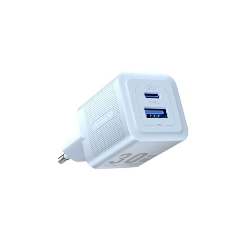 Cargador de Pared GaN Vention FEQL0-EU- 1xUSB Tipo-C- 1xUSB- 30W Cargador de Pared GaN Vention FEQL0-EU- 1xUSB Tipo-C- 1xUSB- 30W