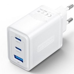 Cargador de Pared GaN Vention FERW0-EU- 2xUSB Tipo-C- 1xUSB- 65W