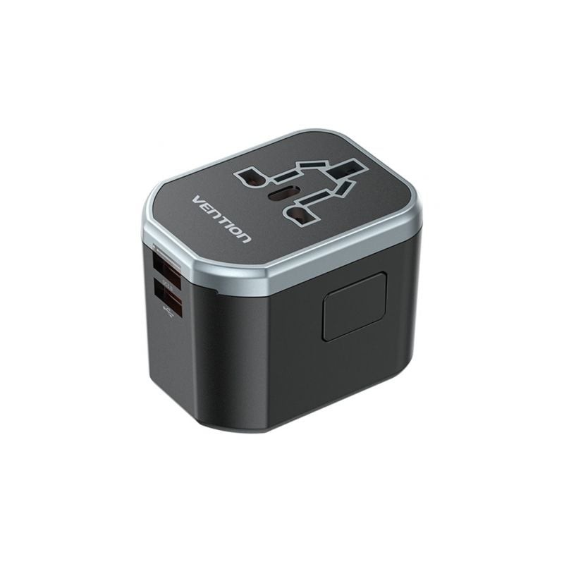 Cargador de Pared Universal Vention FJCB0- Toma de Corriente Universal- 1xUSB Tipo-C- 2xUSB- 20W Cargador de Pared Universal Vention FJCB0- Toma de Corriente Universal- 1xUSB Tipo-C- 2xUSB- 20W