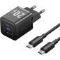 Cargador de Pared GaN Vention TZ-FEPB0-EU-01- 1xUSB Tipo-C + Cable USB Tipo-C- 20W Cargador de Pared GaN Vention TZ-FEPB0-EU-01- 1xUSB Tipo-C + Cable USB Tipo-C- 20W
