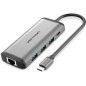 Docking USB Tipo-C Vention CNDHB- 1xHDMI- 3xUSB- 1xUSB Tipo-C PD- 1xRJ45- 1xLector tarjetas- Gris Docking USB Tipo-C Vention CNDHB- 1xHDMI- 3xUSB- 1xUSB Tipo-C PD- 1xRJ45- 1xLector tarjetas- Gris