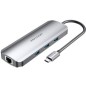 Docking USB Tipo-C Vention TOLHB- 1xHDMI- 3xUSB- 1xUSB Tipo-C PD- 1xRJ45- 1xLector Tarjetas SD- 1x MicroSD- Jack 3-5- Gris Docking USB Tipo-C Vention TOLHB- 1xHDMI- 3xUSB- 1xUSB Tipo-C PD- 1xRJ45- 1xLector Tarjetas SD- 1x MicroSD- Jack 3-5- Gris