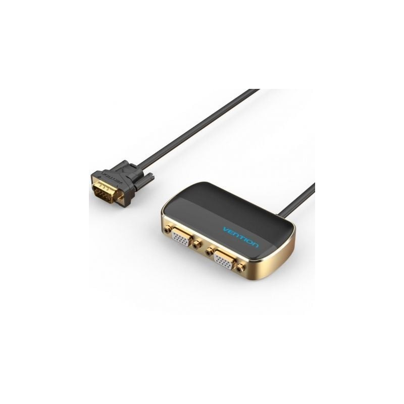 Divisor VGA con Alimentación Externa Vention DBABF- VGA Macho- 2x VGA Hembra- 1m- Negro Divisor VGA con Alimentación Externa Vention DBABF- VGA Macho- 2x VGA Hembra- 1m- Negro