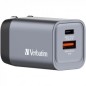 Cargador de Pared Universal GaN Verbatim GNC-35- 1xUSB Tipo-C- 1xUSB- 35W