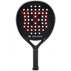 Pala de Pádel Wilson Pro Staff Team TX V2- Negra y Roja