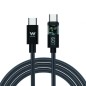 Cable USB 2-0 Tipo-C Woxter PE26-186- USB Tipo-C Macho - USB Tipo-C Macho- Hasta 100W- 480Mbps- 2m- Negro Cable USB 2-0 Tipo-C Woxter PE26-186- USB Tipo-C Macho - USB Tipo-C Macho- Hasta 100W- 480Mbps- 2m- Negro