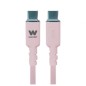 Cable USB 2-0 Tipo-C Woxter PE26-187- USB Tipo-C Macho - USB Tipo-C Macho- Hasta 60W- 480Mbps- 1-2m- Rosa Cable USB 2-0 Tipo-C Woxter PE26-187- USB Tipo-C Macho - USB Tipo-C Macho- Hasta 60W- 480Mbps- 1-2m- Rosa