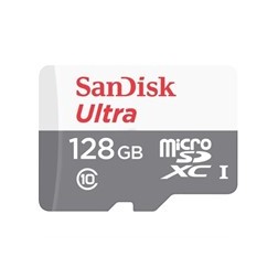 Tarjeta de Memoria SanDisk Ultra 128GB microSD XC con Adaptador- Clase 10- 80MB-s