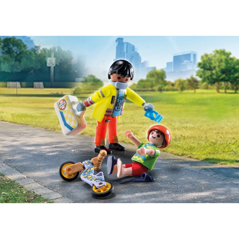 Playmobil paramedico con paciente Playmobil paramedico con paciente
