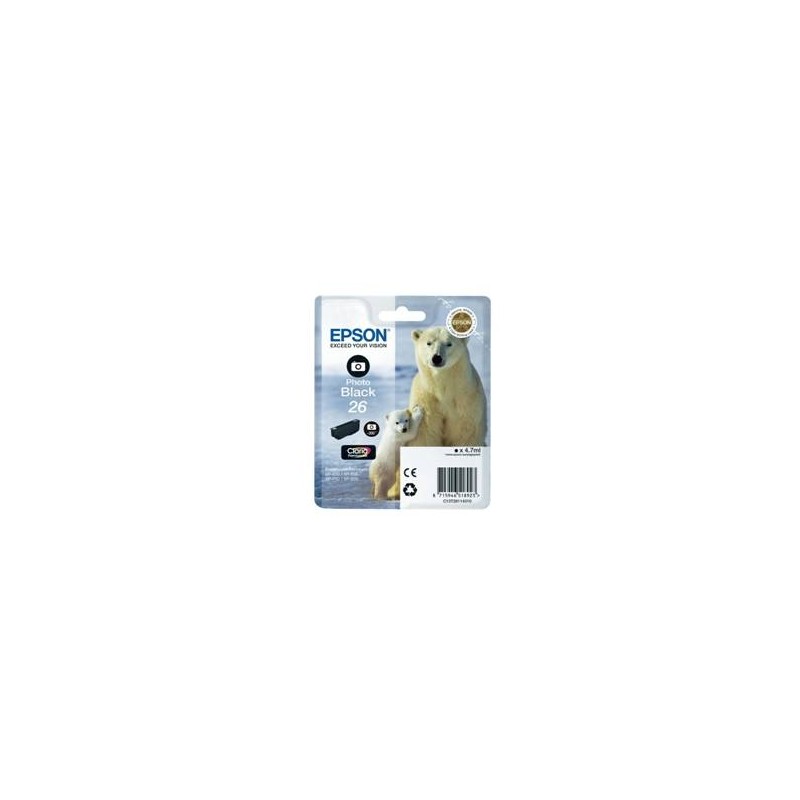 Cartucho tinta epson t261140 negro photo Cartucho tinta epson t261140 negro photo