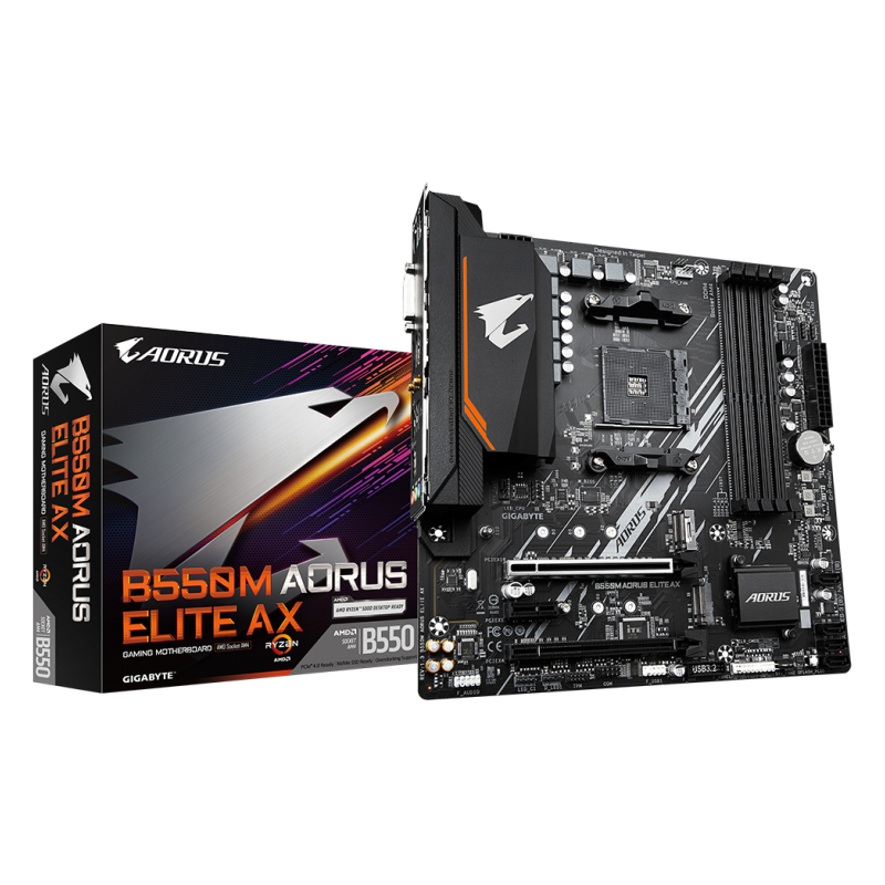 PLACA BASE GIGABYTE B550M AORUS ELITE AX AM4 MATX 4XDDR4