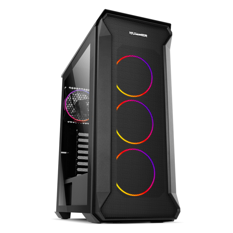 CAJA NOX HUMMER QUANTUM ATX 1XUSB3-0 2XUSB2-0 NEGRO ARGB