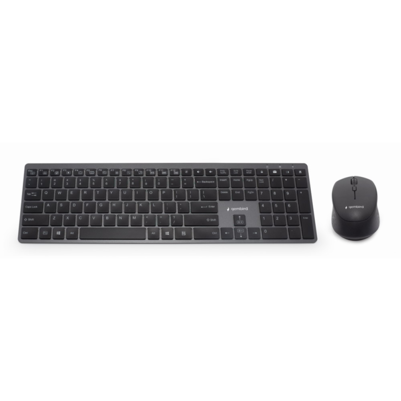 KIT INALAMBRICO TECLADO RATON RETROILUMINADO PRO BUSINESS SLIM DISEÑO PT NEGRO