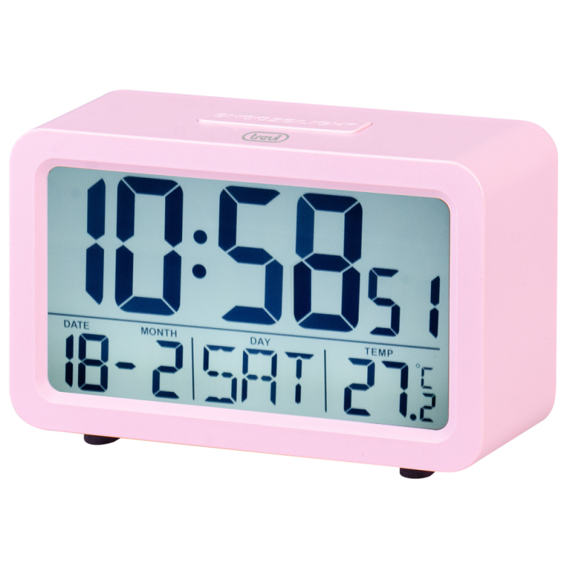 RELOJ DESPERTADOR TREVI SLD 3P60 DIGITAL ALARM CLOCK PINK RELOJ DESPERTADOR TREVI SLD 3P60 DIGITAL ALARM CLOCK PINK