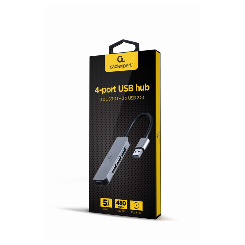 HUB USB DE 4 PUERTOS 1 X USB 3-1 + 3 X USB 2-0)