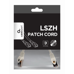 CABLE RED S-FTP GEMBIRD CAT 6A LSZH BLANCO 0,25 M
