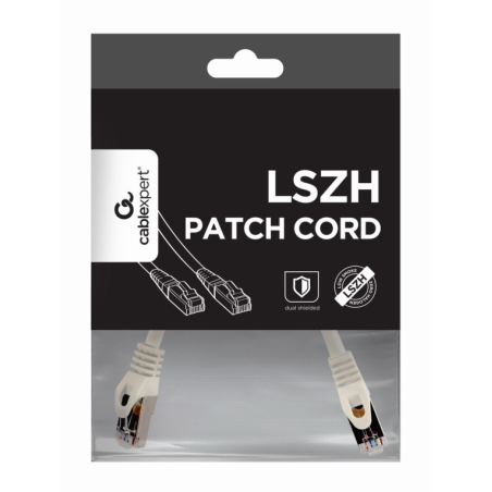 CABLE RED S-FTP GEMBIRD CAT 6A LSZH BLANCO 0,25 M