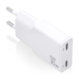 CARGADOR AISENS GAN ULTRA DELGADO 30W 2XUSB-C PD3-0 QC4-0 BLANCO