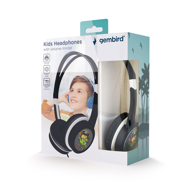 AURICULARES GEMBIRD MHP-JR-BK INFANTIL NEGRO ALAMBRICO JACK 3-5MM