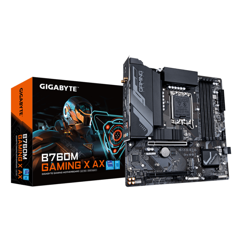 PLACA BASE GIGABYTE B760M GAMING X AX 1-2 1700 MATX 4XDDR5 PLACA BASE GIGABYTE B760M GAMING X AX 1-2 1700 MATX 4XDDR5
