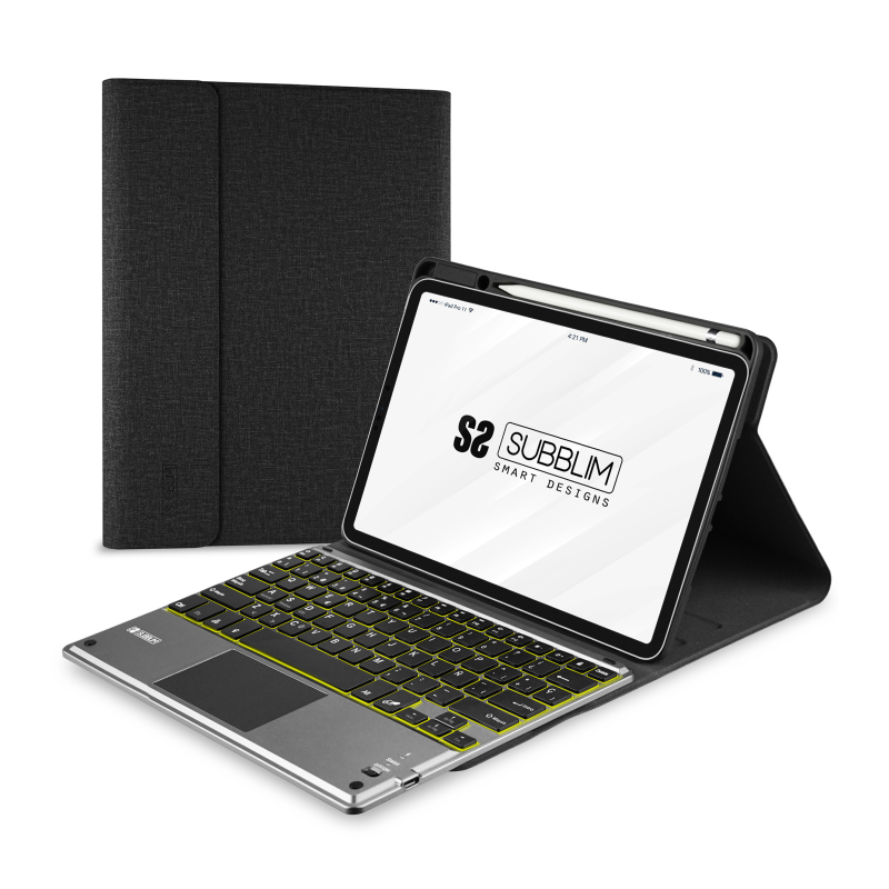 FUNDA TECLADO SUBBLIM KEYTAB PRO BT TOUCHPAD IPAD 10,9" 10G BLACK