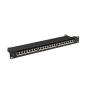 PATCH PANEL LANBERG 24 PUERTOS 1U 19? CAT-7 FTP NEGRO