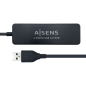HUB AISENS USB 2-0 TIPO A M-4XTIPO A H NEGRO 30CM HUB AISENS USB 2-0 TIPO A M-4XTIPO A H NEGRO 30CM