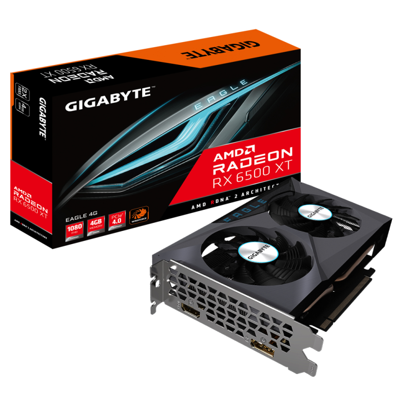 TARJETA GRAFICA GIGABYTE RADEON RX 6500 XT EAGLE 4GB TARJETA GRAFICA GIGABYTE RADEON RX 6500 XT EAGLE 4GB