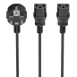 CABLE ALIMENTACION CPU AISENS CEE7-M-2XC13-H NEGRO 1,8mts CABLE ALIMENTACION CPU AISENS CEE7-M-2XC13-H NEGRO 1,8mts