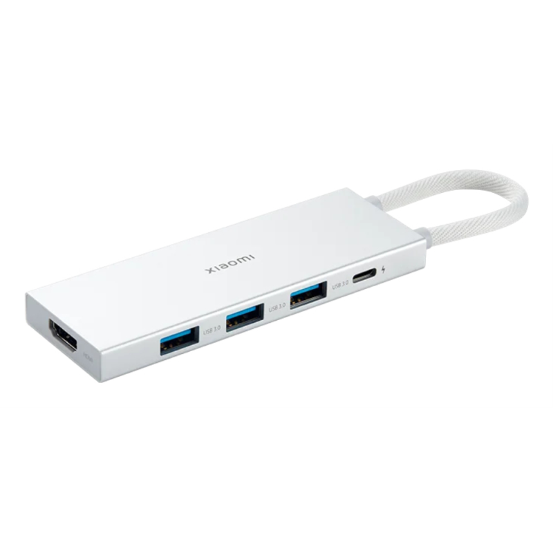 Docking USB 3-0 Tipo-C Xiaomi 5 en 1- 3xUSB- 1xUSB Tipo-C PD- 1xHDMI- Blanco