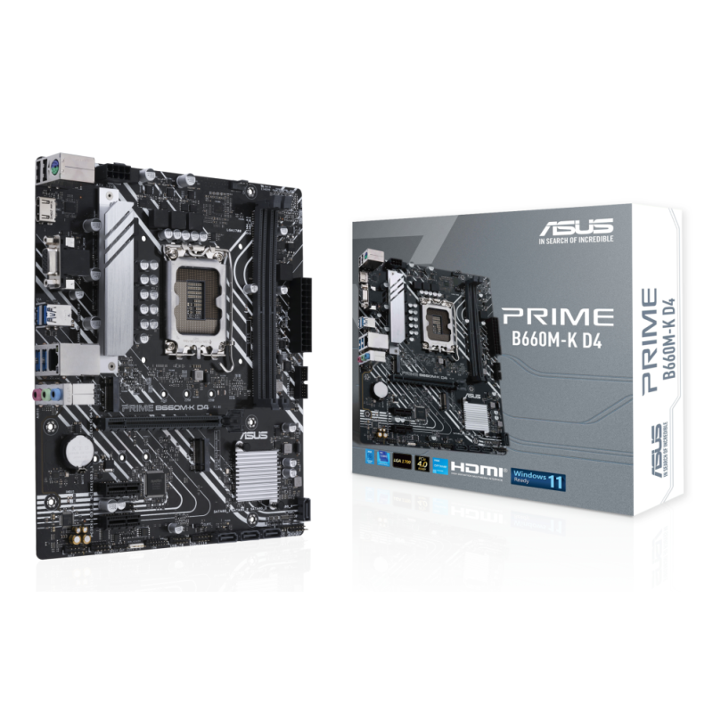 Placa Base Asus Prime B660M-K D4- Socket 1700- Micro ATX