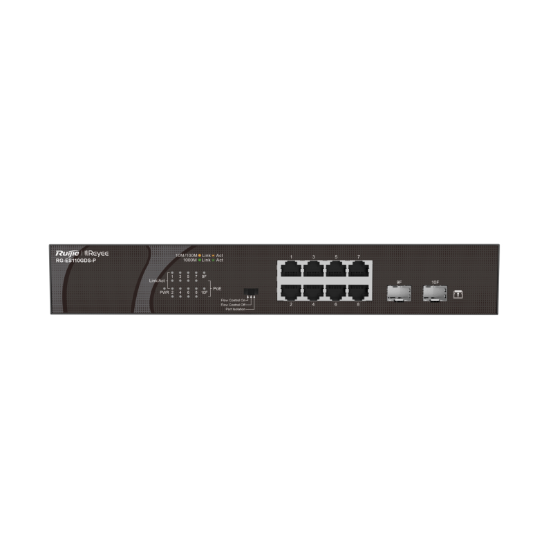 SWITCH RUIJIE REYEE RG-ES110GDS-P GIGALAN 8p SFP 2p POE SWITCH RUIJIE REYEE RG-ES110GDS-P GIGALAN 8p SFP 2p POE
