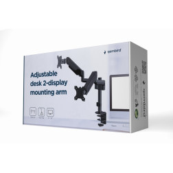 SOPORTE GEMBIRD PARA 2 PANTALLAS DE ESCRITORIO AJUSTABLE 17-32 HASTA 9 KG