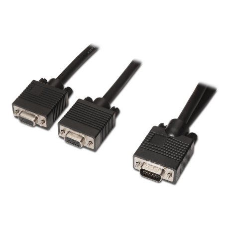 CABLE AISENS BIFURCADOR SVGA HDB15-M-2XHDB15-H NEGRO 45 CM
