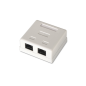 ROSETA DE SUPERFICIE AISENS RJ45 CAT-6 UTP 2 TOMAS BLANCO ROSETA DE SUPERFICIE AISENS RJ45 CAT-6 UTP 2 TOMAS BLANCO