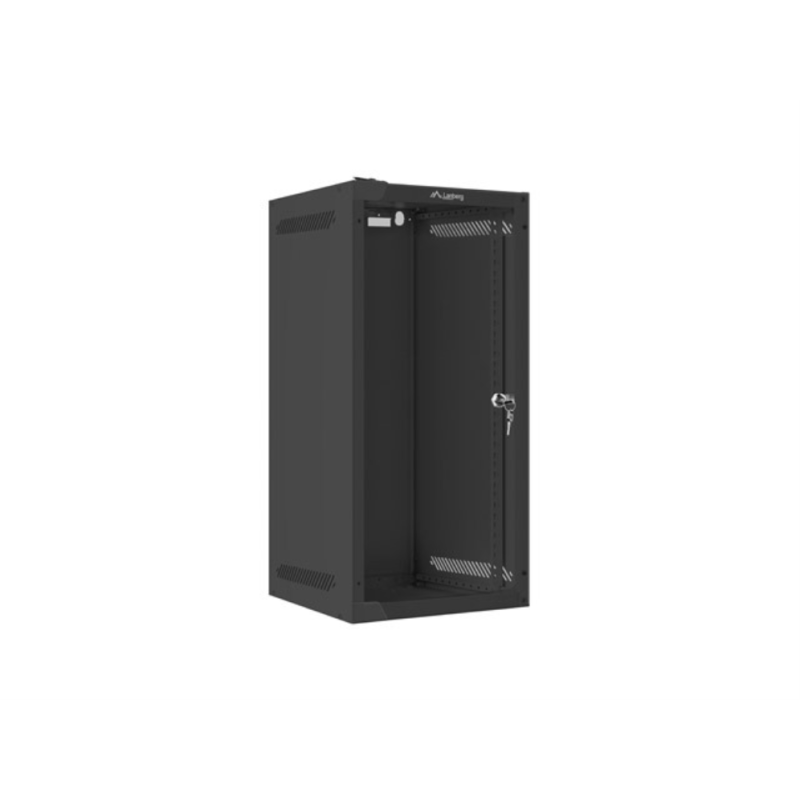 ARMARIO LANBERG MURAL RACK 10" 12U-280X310 FLAT PACK NEGRO PUERTA CRISTAL