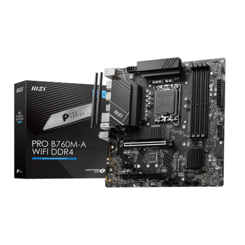 PLACA BASE MSI PRO B760M-A WIFI DDR4 PLACA BASE MSI PRO B760M-A WIFI DDR4